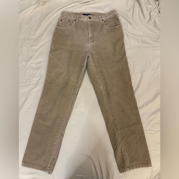 Bill Blass Two-pleat Corduroy Pants, Men's, Size W32 (approx.) cotton Khaki type Vintage Second Hand